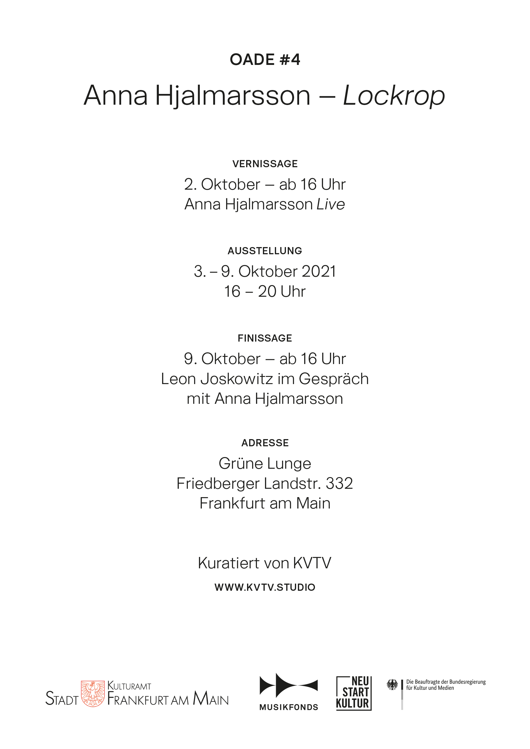 OADE#4 Anna Hjalmarsson — Lockrop